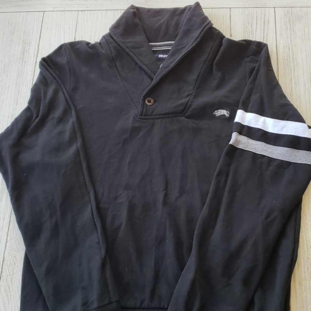 Black shawl neck sweater